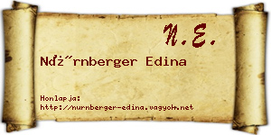 Nürnberger Edina névjegykártya