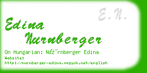 edina nurnberger business card